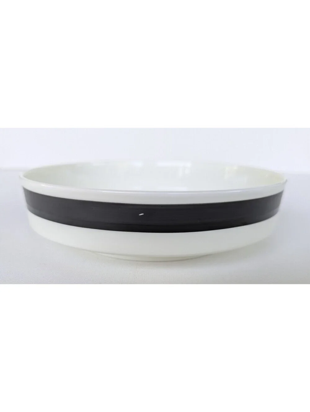 True Vintage Black & White Geometric Bone China Bowls, Mikasa Bakota, late 1970s